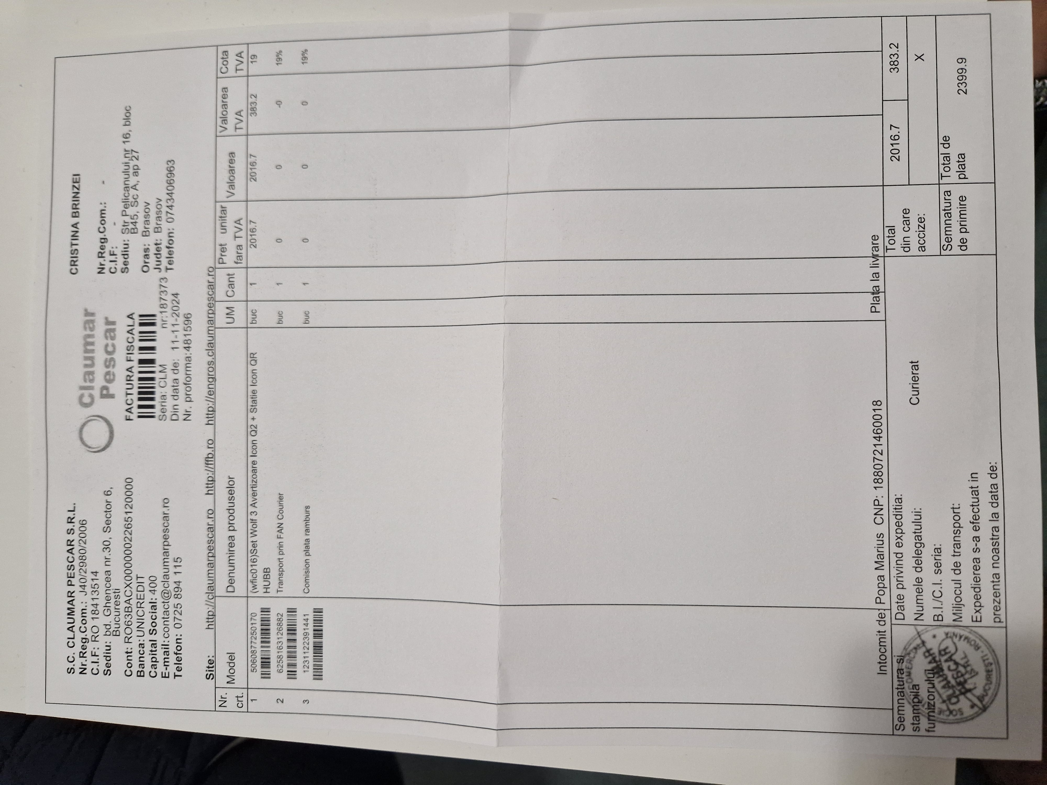 PROOF OF PURCHASE