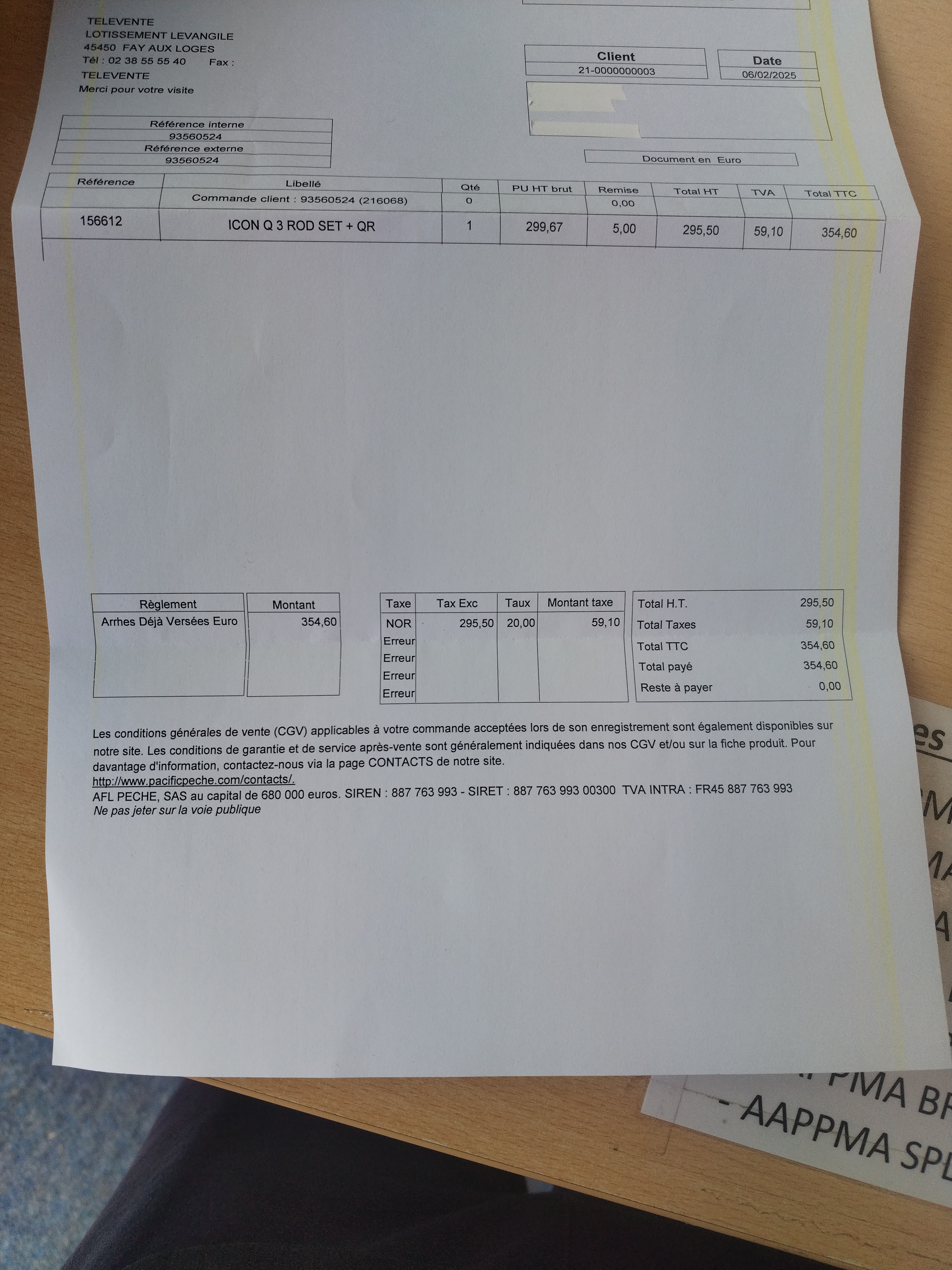 PROOF OF PURCHASE