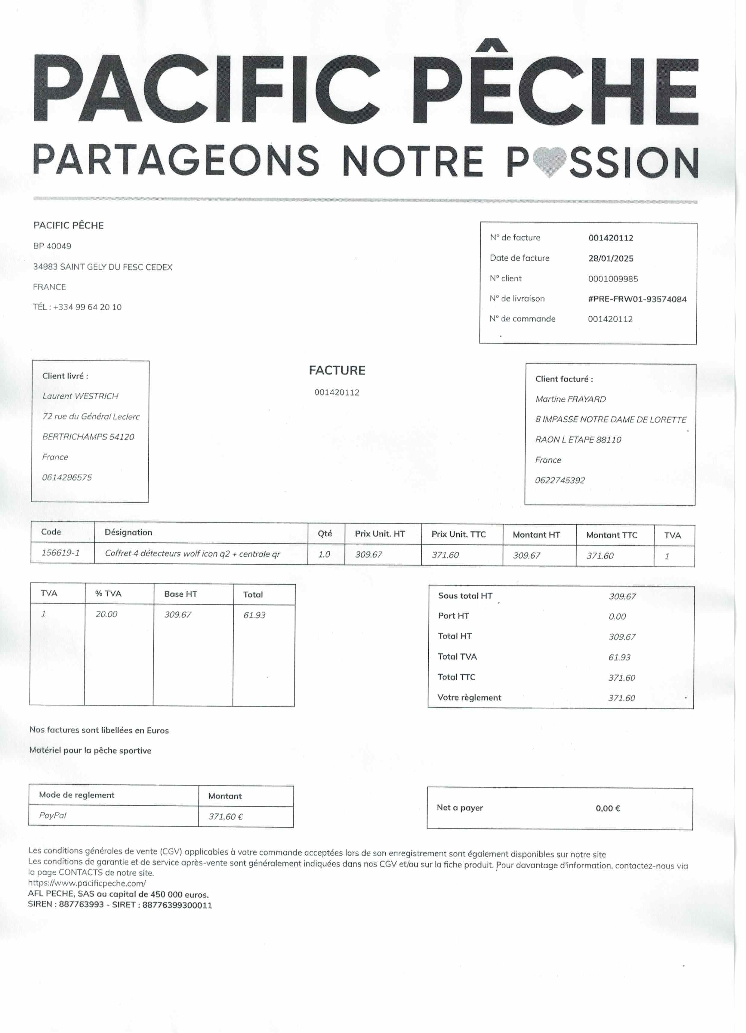 PROOF OF PURCHASE