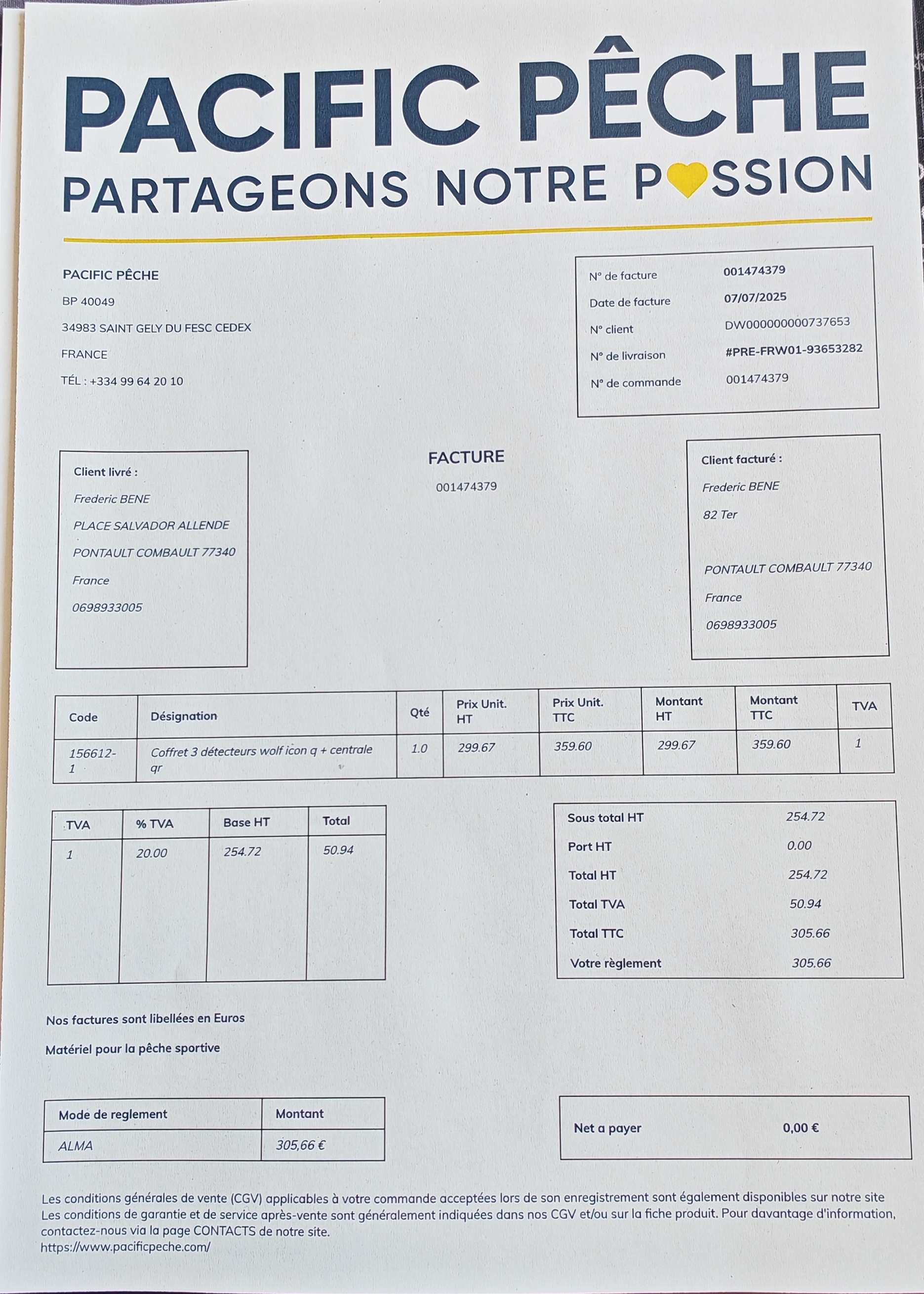 PROOF OF PURCHASE