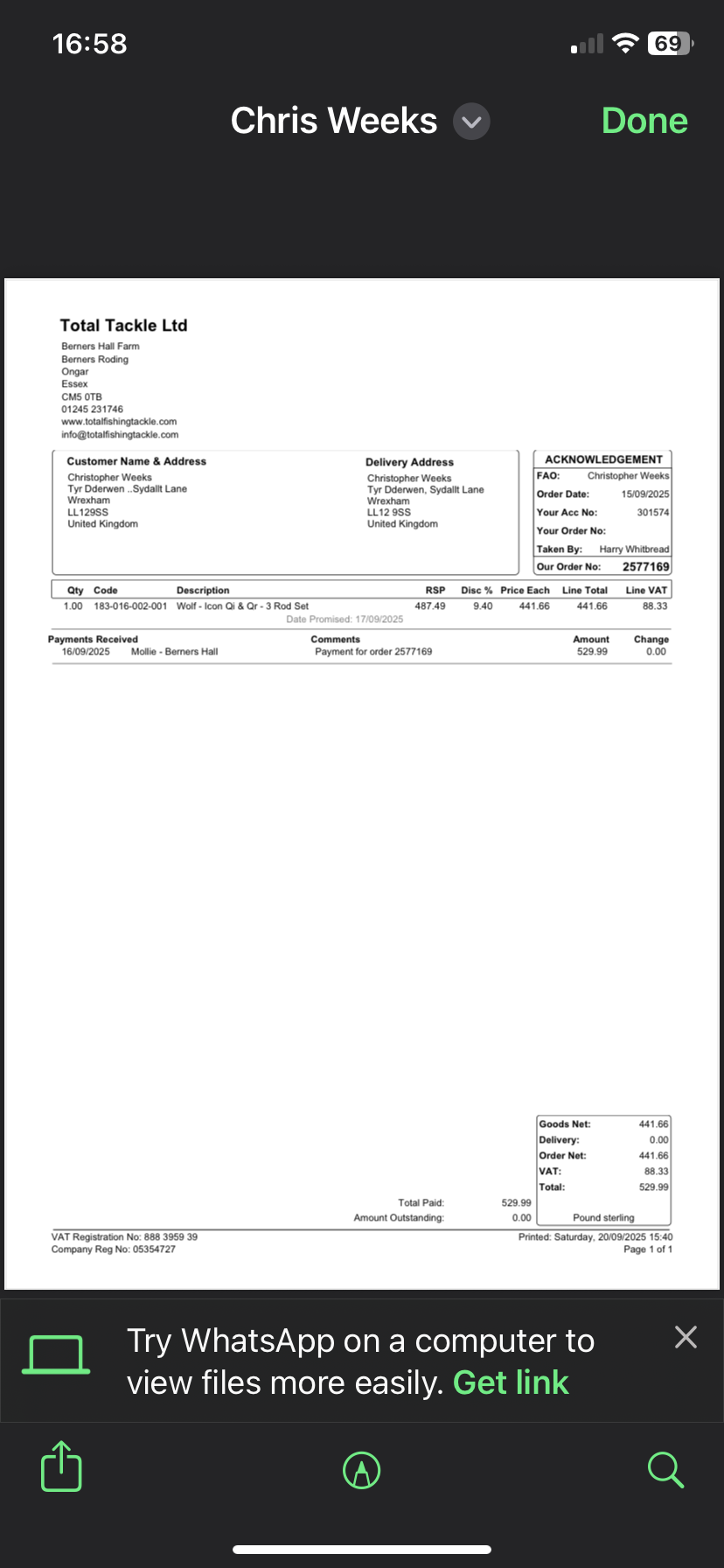PROOF OF PURCHASE